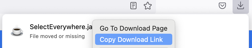 Copy Download Link URL